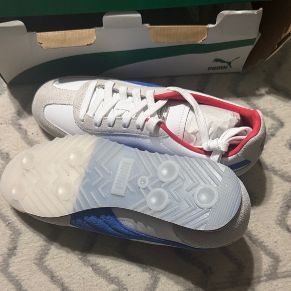 Puma White and Blue Athletic Shoes - Picture 3 of 4